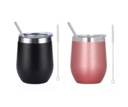 Vaso Termico Vino/café Acero Inoxidable 12oz Calor/frío 2 Pz, Negro/rosa