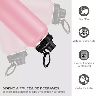 Foto 4 | Foto 4 | Termo de Acero Inoxidable 1200 ml Eo Safe Imports Esi-11372 Rosa
