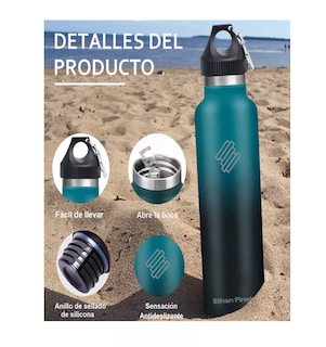 Foto 2 | Foto 2 | Vasos Térmico Acero Inoxidable Taza Termo Botellas Para Agua Verde Oscuro 700 Ml