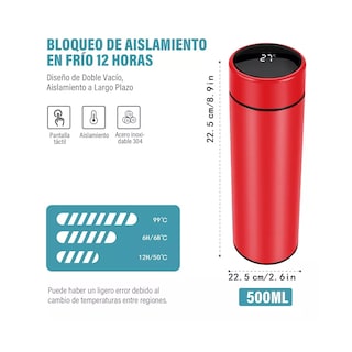 Foto 2 | Foto 2 | Termo Digital Inteligente de Acero Inoxidable 500 ml 4 Pack Eo Safe Imports Esi-12985 Rojo