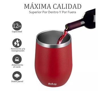 Foto 3 | Foto 3 | Vaso Térmico Belug Rojo 12 Oz Acero Inoxidable