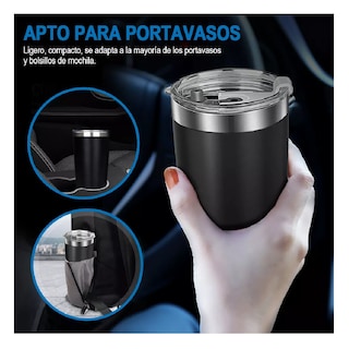 Foto 4 | Foto 4 | Vaso Térmico de Acero Inoxidable Popote y Cepillo Lab.G 3 pack Negros