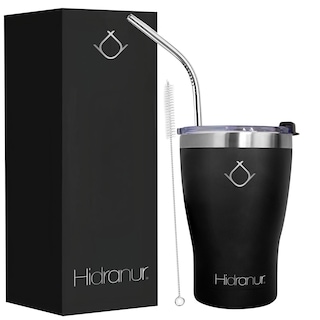 Foto 1 | Foto 1 | Termo De Acero Inoxidable Doble Aislamiento Térmico Negro 12 Oz (354.882 Ml) Hidranur