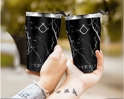 Foto 3 | Foto 3 | Termo Hidranur de Acero Inoxidable Doble Aislamiento Térmico 12 Oz Negro Mármol