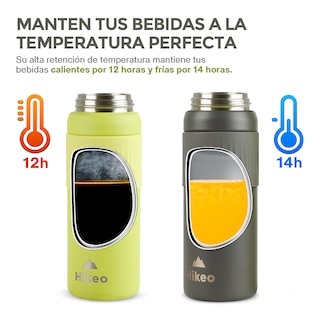 Foto 6 | Foto 6 | Termos Para Agua Acero Inoxidable Doble Pared Térmica 2 Pz 600 Ml, Hikeo, Multicolor