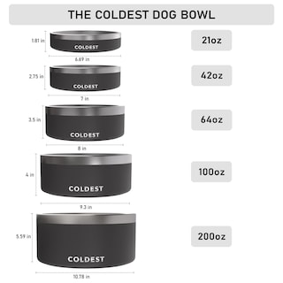 Foto 6 | Foto 6 | Cuenco Para Perros The Coldest Water, Acero Inoxidable, Antideslizante, 3,5 L - Venta Internacional.