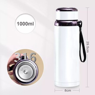 Foto 2 | Foto 2 | Termo De Acero Inoxidable 1000ml 3 Pzs Eo Safe Imports Esi-15970 Blanco