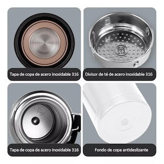 Foto 4 | Foto 4 | Termo De Acero Inoxidable 1000ml 3 Pzs Eo Safe Imports Esi-15970 Blanco