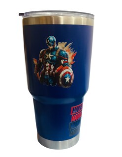 Foto 1 | Foto 1 | Termo De Acero Inoxidable Fartmex Color Azul, Marvel 887 Mililitros