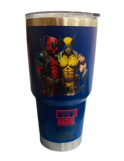 Foto 3 | Foto 3 | Termo De Acero Inoxidable Fartmex Color Azul, Marvel 887 Mililitros