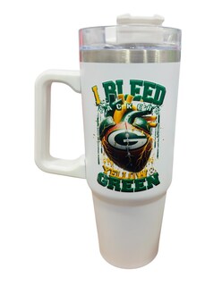 Foto 1 | Foto 1 | Termo De Acero Inoxidable Fartmex Color Blanco, Nfl Green Bay Packers De 30 Oz