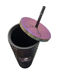 Foto 4 | Foto 4 | Termo De Acrílico Con Gliter Color Morado Tornasol Multicolor, Ursula  710 Ml