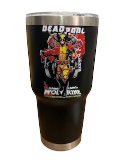 Foto 1 | Foto 1 | Termo De Acero Inoxidable Macarena Brand Color Negro, Deadpool & Wolwerine De 30 Oz