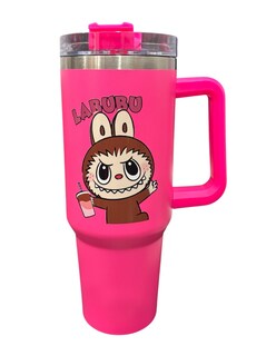 Foto 2 | Foto 2 | Termo De Acero Inoxidable Marca Macarena Brand Color Fucsia Labubu De 40 Oz