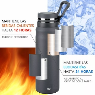 Foto 2 | Foto 2 | Language Termo Acero Inoxidable Con Infusor De Té,taza Térmica 1000ml Eo Safe Imports Esi-11855-1 Gris