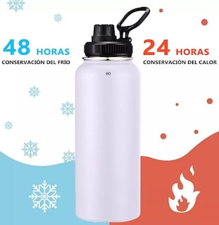 Foto 2 | Foto 2 | Termo Vaso-botella Acero Inoxidable 1150ml Eo Safe Imports Esi-11368 Blanco