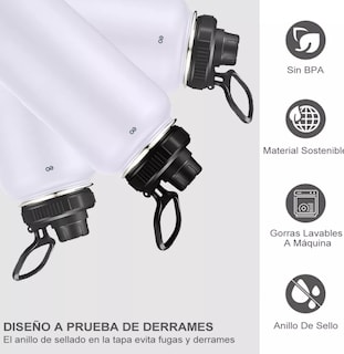 Foto 4 | Foto 4 | Termo Vaso-botella Acero Inoxidable 1150ml Eo Safe Imports Esi-11368 Blanco