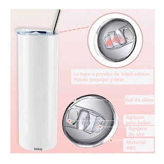 Foto 2 | Foto 2 | Vaso Termo Sublimación Sublimar Acero 20oz 4 Pzs Blanco Belug