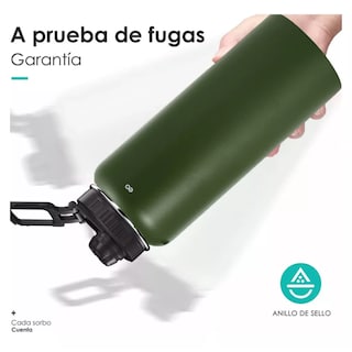 Foto 2 | Foto 2 | Botella Deportiva Acero Inoxidable 1200ml Eo Safe Imports Esi-16548-1 Verde