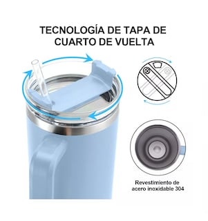 Foto 3 | Foto 3 | Termo Belug Azul de Acero Inoxidable 40 Oz