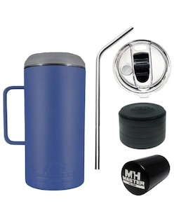 Foto 2 | Foto 2 | Porta Caguama Master Holder Portacaguamon Azúl+termo De Agua De Regalo Güish