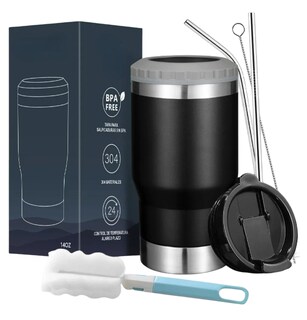 Foto 1 | Foto 1 | Vaso Xtellar Térmico De 14oz Acero Inoxidable Con Popote Y Cepillo