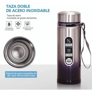 Foto 4 | Foto 4 | Termo Xtellar De Acero Inoxidable Para Café Y Té 500 Ml Color Azul Con Plata