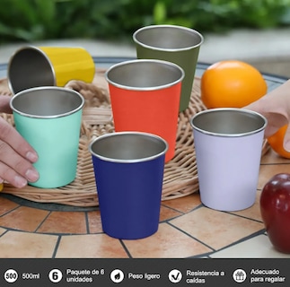Foto 3 | Foto 3 | Vasos Xtellar De Acero Inoxidable Apliable 500ml 6pack