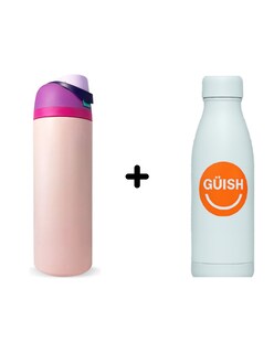 Foto 1 | Foto 1 | Termo De Acero Inoxidable 950ml Rosa + Gratis Termo Güish De Regalo
