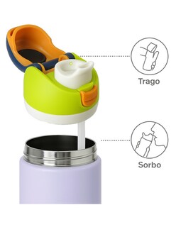 Foto 5 | Foto 5 | Termo De Acero Inoxidable 950ml Violeta + Gratis Termo Güish De Regalo