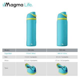 Foto 8 | Foto 8 | Magma Life Termo Acero Inoxidable 946ml(32oz), Material Seguro Y Resistente, Tapa Con Botón Y Cerradura, Asa Integrada