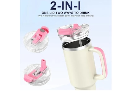 Foto 3 | Foto 3 | Xtellar Vaso Térmico De 40 Oz Acero Inoxidable Con Asa Ergonómica Y Popote Abatible