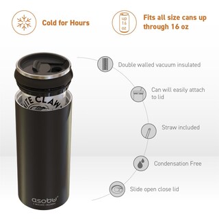 Foto 2 | Foto 2 | Funda Enfriadora Can Cooler Sleeve Asobu Con Aislamiento Múltiple Para 12 Y 16 Oz - Venta Internacional.