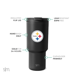 Foto 2 | Foto 2 | Vaso Sencillo Y Moderno De La Nfl Pittsburgh Steelers, 900 Ml - Venta Internacional.