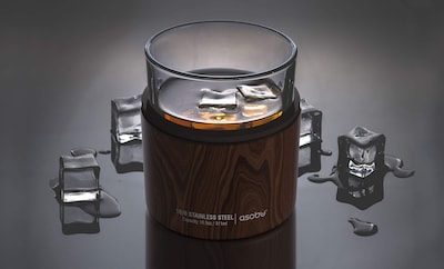 Foto 2 | Foto 2 | Vaso De Whisky Asobu Con Aislamiento De Acero Inoxidable, 310 Ml, Madera - Venta Internacional.