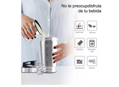 Foto 3 | Foto 3 | Xtellar Vaso Agitador Premium De Acero Inoxidable Para Proteína - 600 Ml - Ideal Para Estilo De Vida Fitness