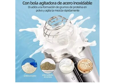Foto 5 | Foto 5 | Xtellar Vaso Agitador Premium De Acero Inoxidable Para Proteína - 600 Ml - Ideal Para Estilo De Vida Fitness