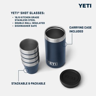 Foto 2 | Foto 2 | Set De 4 Vasos De Chupito Yeti Rescue Red, 50 Ml, Con Funda De Transporte - Venta Internacional.