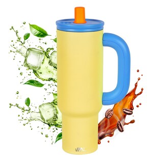 Foto 1 | Foto 1 | Magma Life Termo Flip 40 Oz De Acero Inoxidable Doble Pared Antiderrame Amarillo