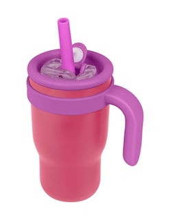 Foto 1 | Foto 1 | Termo Doble Pared Con Popote Rosa Para Niños