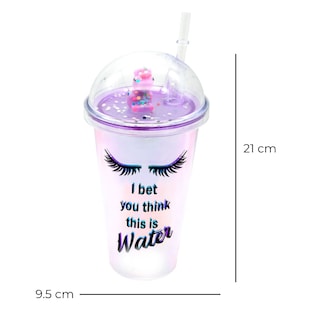 Foto 2 | Foto 2 | Vaso Con Popote Y Tapa De Cúpula Con Imagen De Pestañas