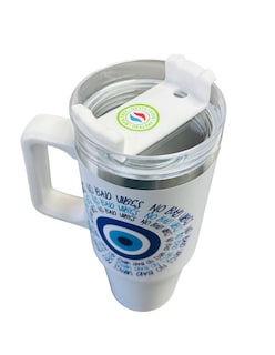 Foto 5 | Foto 5 | Termo De Acero Inoxidable Color Blanco Ojo Turco 30 Oz