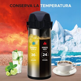 Foto 5 | Foto 5 | Termo Dispensador De Acero Inoxidable Con Interior De Vidrio Dolcatti De 1.9 L Con Botón Despachador
