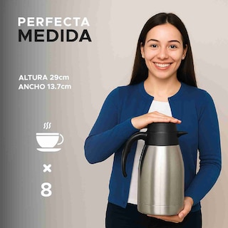 Foto 3 | Foto 3 | Jarra Térmica Dolcetti Carafe 2 L De Acero Inoxidable Con Botón Dispensador