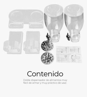 Foto 3 | Foto 3 | Dispensador De Cereal Despachador Doble Alimentos Y Semillas Color Blanco