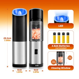 Foto 4 | Foto 4 | Set De Molinillos Eléctricos De Sal Y Pimienta Simple Deluxe Mejorado - Venta Internacional.