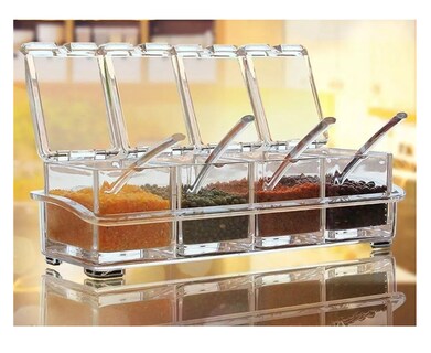 Foto 2 | Foto 2 | Especieros / Salsera Organizador Lab.G 4 Compartimentos Transparentes