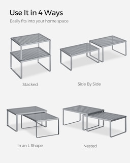 Foto 7 | Foto 7 | Set De 4 Unidades De Spice Rack Songmics Ukcs006s01, Metal Plateado