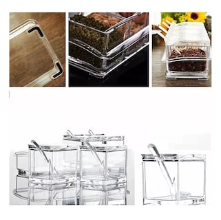 Foto 5 | Foto 5 | Especieros Salsera Organizador Azucarero Cocina 4 Piezas Transparente