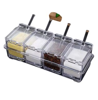 Foto 4 | Foto 4 | Especieros Belug Salsera Organizador Azucarero Cocina 4 Piezas Transparente